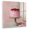 Taart - Pink - Cherry plexiglas 5mm klein -zzzproduct_nieuw