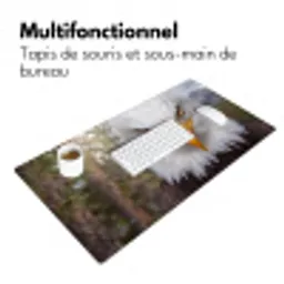 Amerikaans - Zeearend - Portret - Geel Muismat XXL klein -zsfeer4_frans