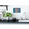 Vissen - Rood - Blauw Muursticker klein -keuken