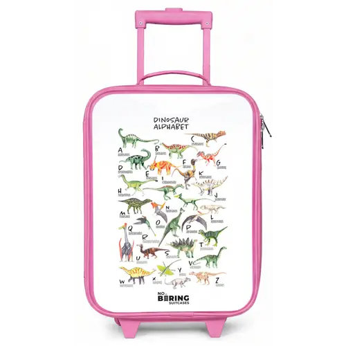 Alfabet van dino's Kinderkoffer - Roze klein -zz3dotto