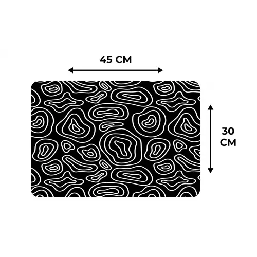 Lijnen - Patronen - Vloeiend - Bogen Placemat vinyl groot 368 -specs