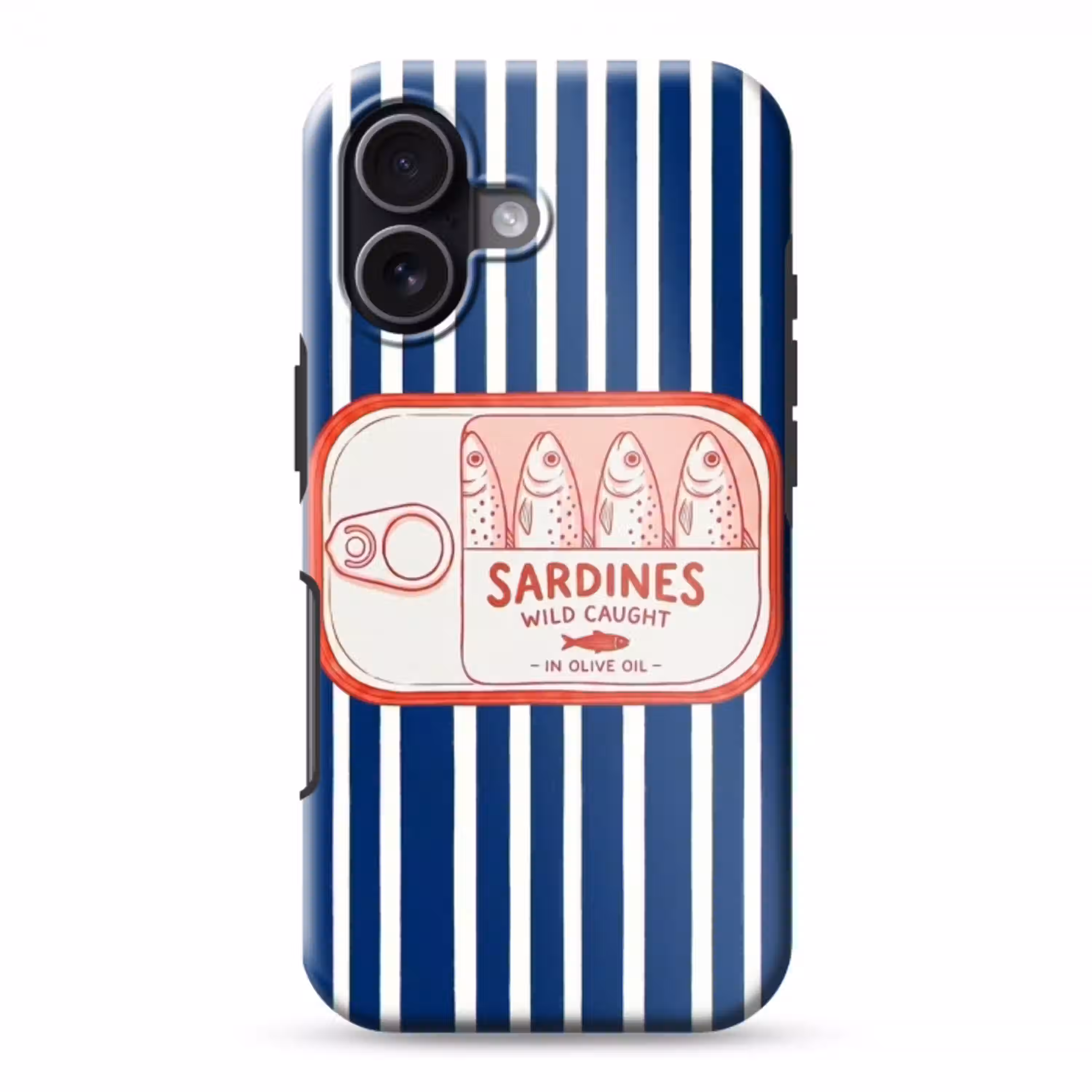 Eten - Vis - Blik - Illustratie - Rood Toughcase MagSafe Apple iPhone 17 klein -3d