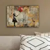 Graffiti - Banksy - Meisje - Street art canvas 2cm klein -sfeer3
