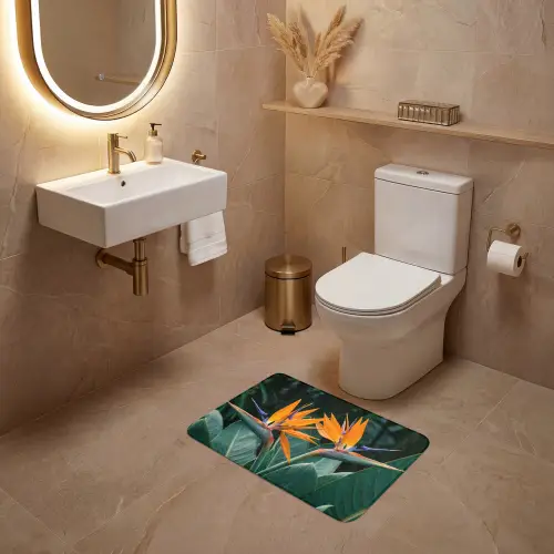 Paradijsvogel - Bloem - Exotisch WCmat klein -sfeer3