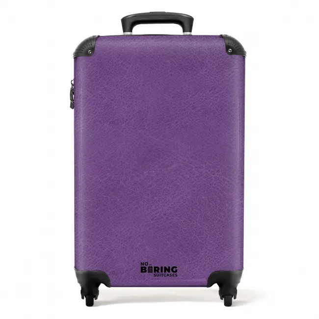 Lederen look lila paars NBS - Handbagage koffer - Volwassenen Unisex middel -productfoto_recht