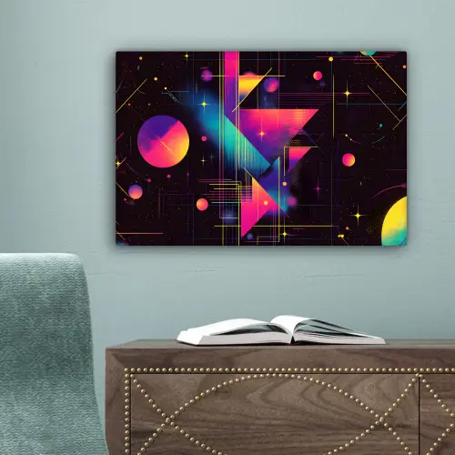 Driehoeken - Cirkels - Abstract - Sterren canvas 2cm klein -sfeer4