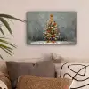 Kerstboom - Cadeaus - Rood - Goud canvas 2cm klein -sfeer1