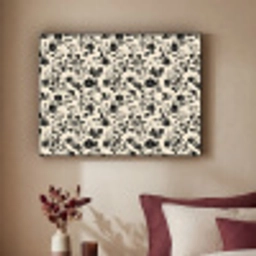 Bloemen - Dessin - Zwart Textielframe zwart klein 947 -sfeer1