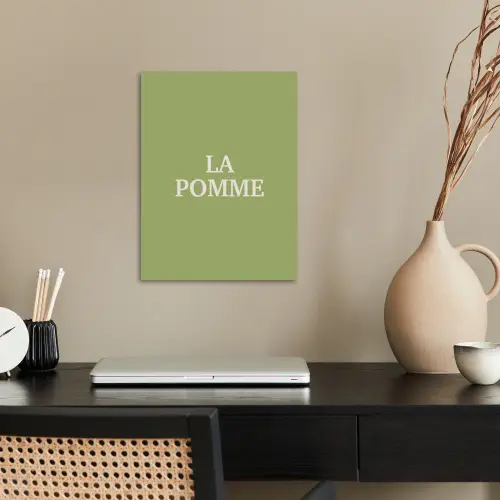 Appel - Groen - Minimalistisch poster papier klein -sfeer1
