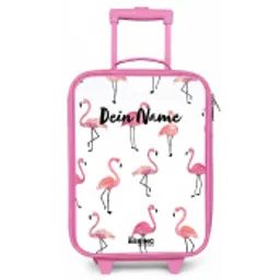 Flamingo feestje Kinderkoffer - Roze klein -zz3dotto