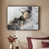 Zwart - Marmer - Luxe - Goud Textielframe zwart klein -sfeer1