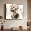 Bloesem - Portret - Gezicht Textielframe zwart klein -sfeer3