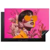 Zonnebril - Oranje - Vrouw - Planten Inductie beschermer vinyl 3mm klein -3d