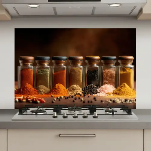 Potjes - Kruiden - Specerijen - Korrels keuken achterwand spatscherm klein -3d_website