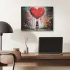 Meisje - Hart - Graffiti - Kunst - Kleuren - Rood PET vilt klein -sfeer5