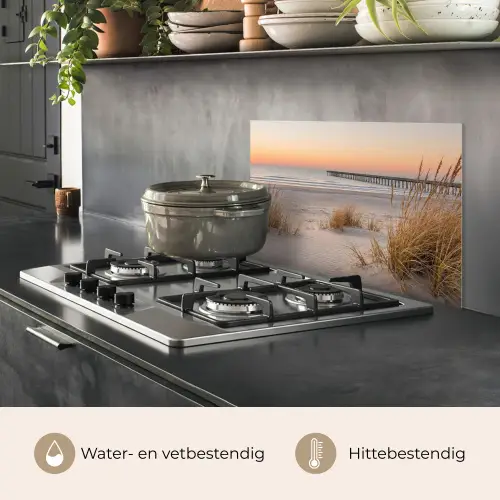 Pier - Zonsondergang - Strand keuken achterwand spatscherm klein -usp_NL