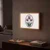 Tulpen - Paars - Lijst - Bladeren Light Box met batterij (Wandlamp) middel -sfeer1