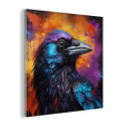 Vogel - Kraai - Graffiti - Zwart - Dieren plexiglas 5mm klein -z3d