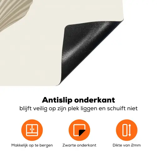 Schelp - Quote - Groen Inductie beschermer vinyl 3mm klein -zzzzzzz-td-onderkant