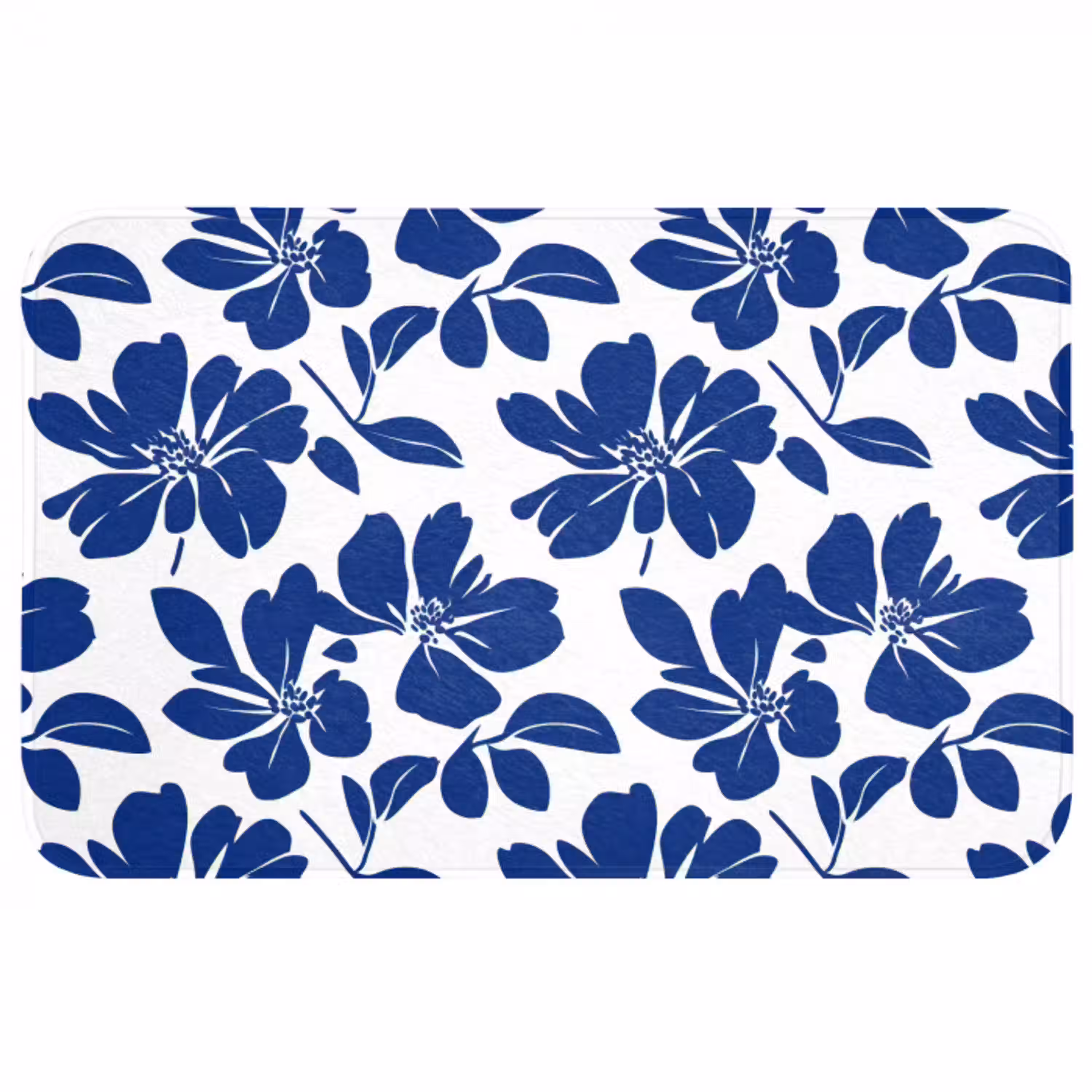 Floraal - Modern - Blauw Badmat middel 997 -3d