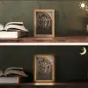 Leeuw - Dieren - Portret - Zwart - Luxe Light Box met kabel (Tafellamp) klein -sfeer3