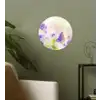 Lavendel - Vlinder - Bloemen Wandcirkel behangsticker klein -sfeer2
