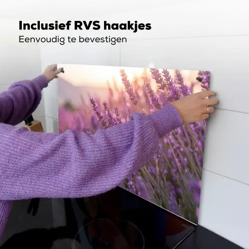 Lavendel - Paars - Zonlicht Inductie beschemer met haakjes klein -ky-ophangen-nl