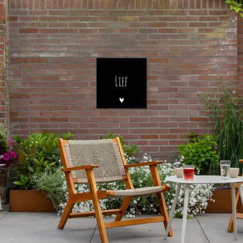 Spreuken - Lief - Quotes Tuinposter op houten frame 2 cm dik klein -sfeer3