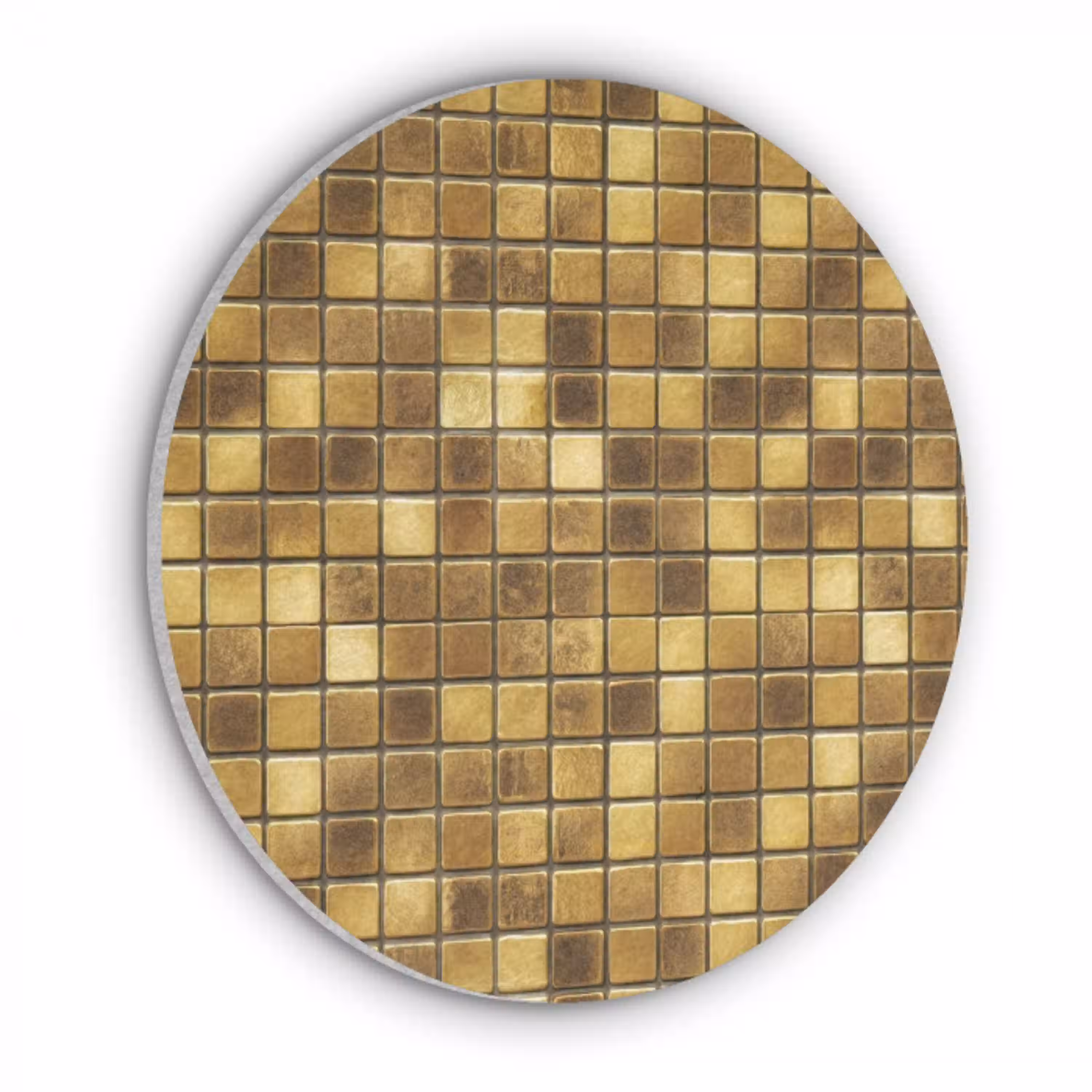 Tegels - Mozaïek - Luxe - Warm Goud Akoestische PET Vilt - Rond klein 838 -3d