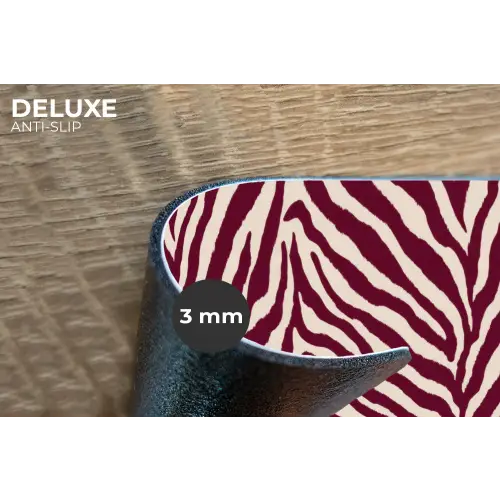 Zebra - Motief - Bordeaux - Rood Placemat vinyl groot 368 -closeup