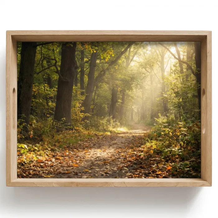 Zonlicht - Bospad - Bomen Dienblad Rechthoek middel -z3d_shopping