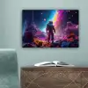 Ruimte - Astronaut - Neon - Sterren canvas 2cm klein -sfeer4