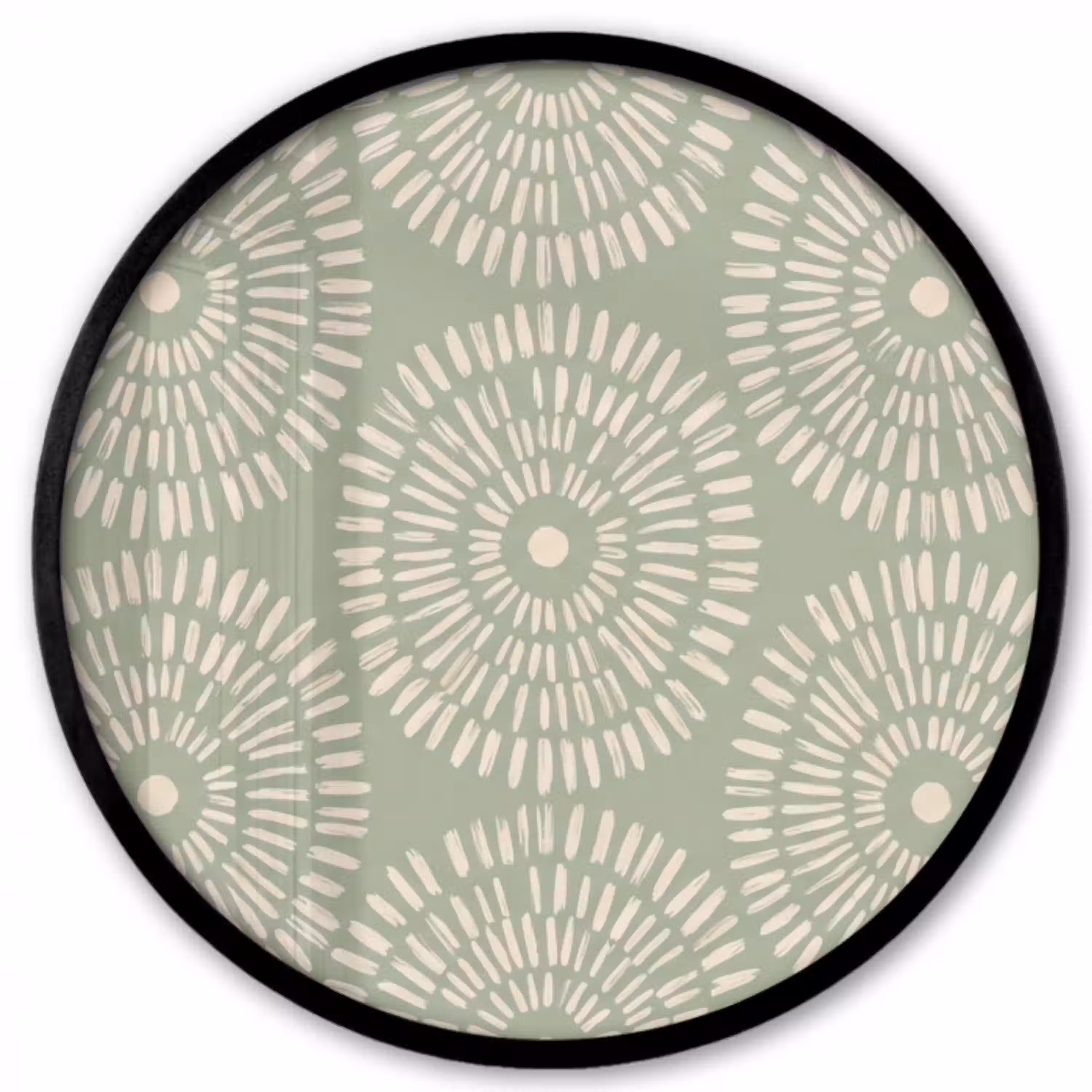 Patroon - Cirkels - Abstract - Modern - Groen Fotolijst rond zonder passe partout klein -3d