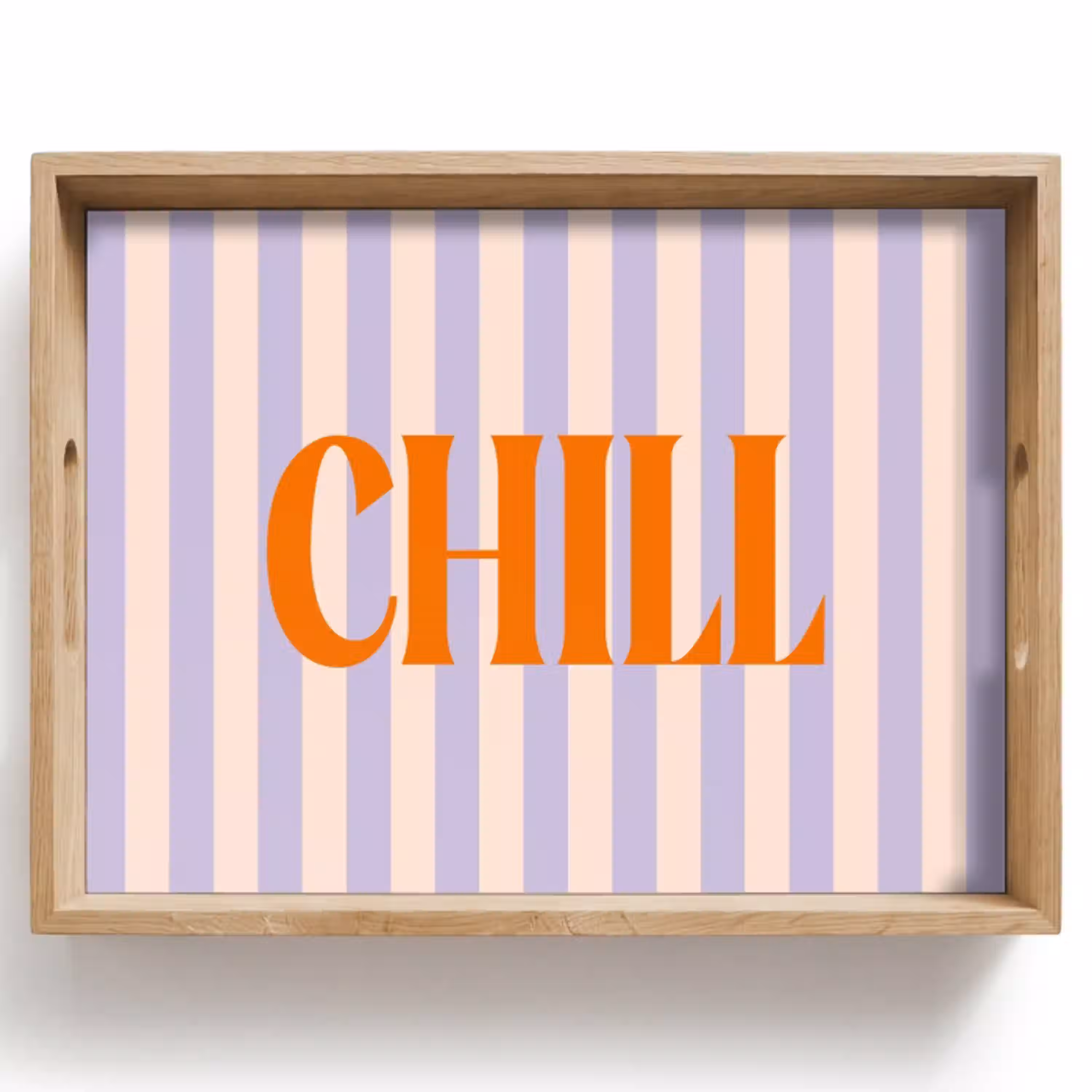 Lila - Oranje - Strepen - Chill Dienblad Rechthoek middel -z3d_shopping