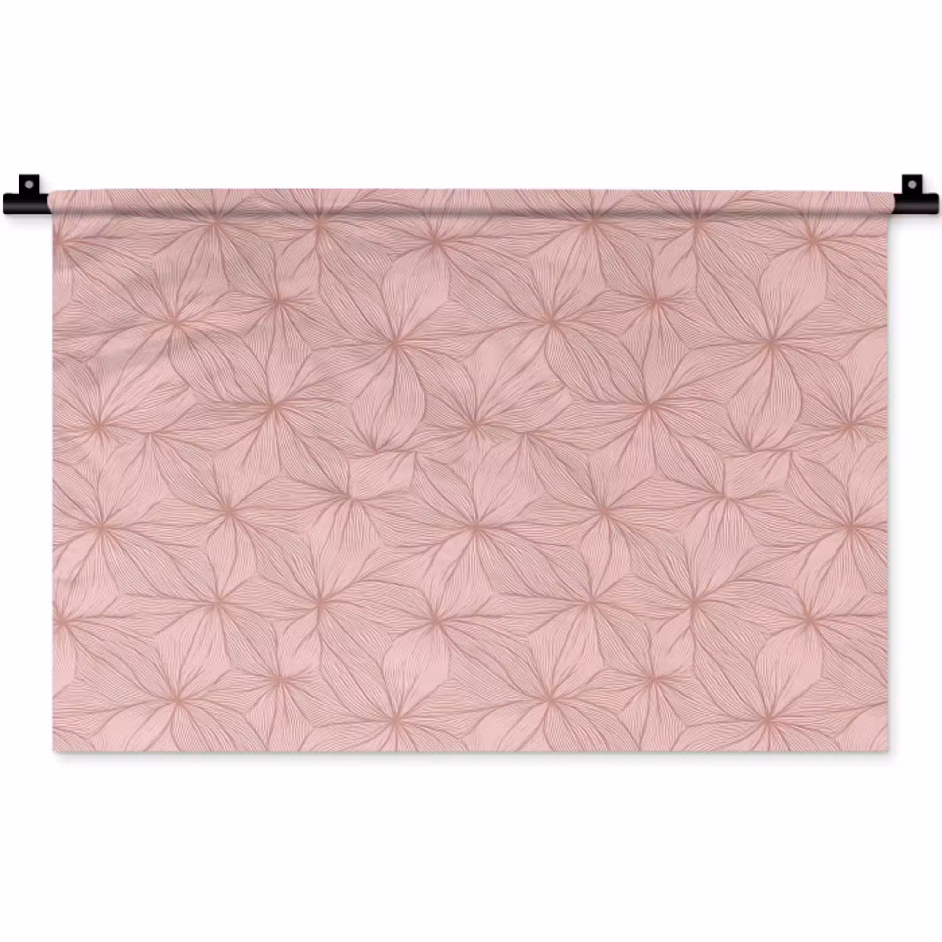 oederroze - Bloemen - Reliëf - Textuur Wandkleed katoen klein 269 -zz3d