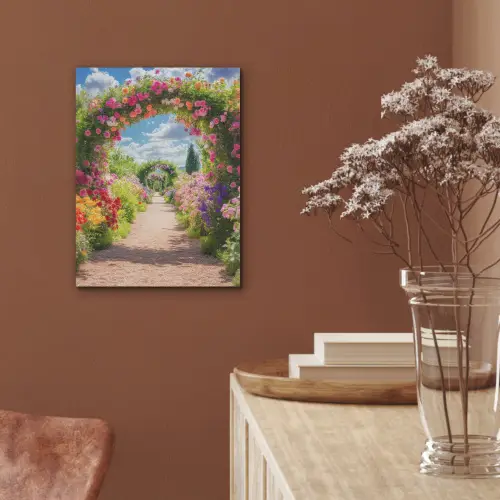 Doorkijk - Bloemen - Kleurrijk - Natuur PET vilt klein -sfeer4