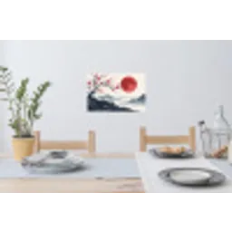 Kersenbloesem - Oosters - Rood Muursticker klein -eettafel