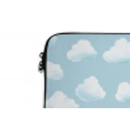 Wolken - Illustratie - Blauw laptophoes neopreen klein 279 -detail