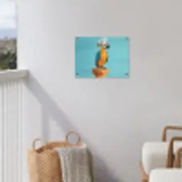 Papegaai - Koksmuts - Grappig - Vogel tuinposter los doek klein -sfeer8