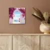 Zee - Roze - Bloemen - Poort aluminium wit klein -sfeer4