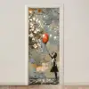 Boom - Graffiti - Banksy Style - Balloon Girl deurposter klein -3d_beige