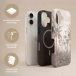 Jungle - Banenboom - Kolibrie - Beige Toughcase MagSafe Apple iPhone 17 klein -USP_Lagen_NL