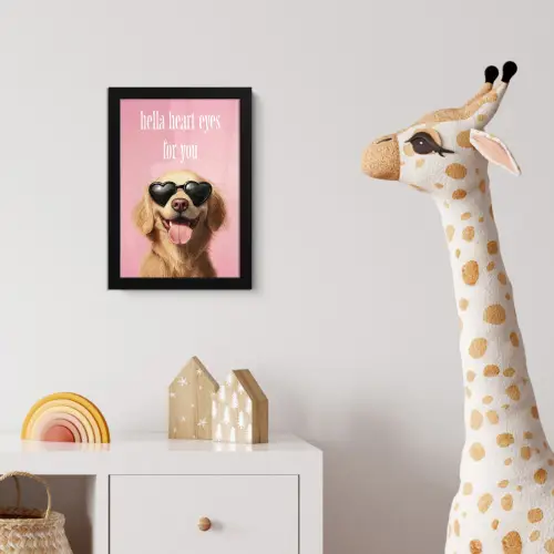 Zonnebril - Hartjes - Hond - Valentijn fotolijst zwart zonder passe partout klein -usfeer4_kinderkamer
