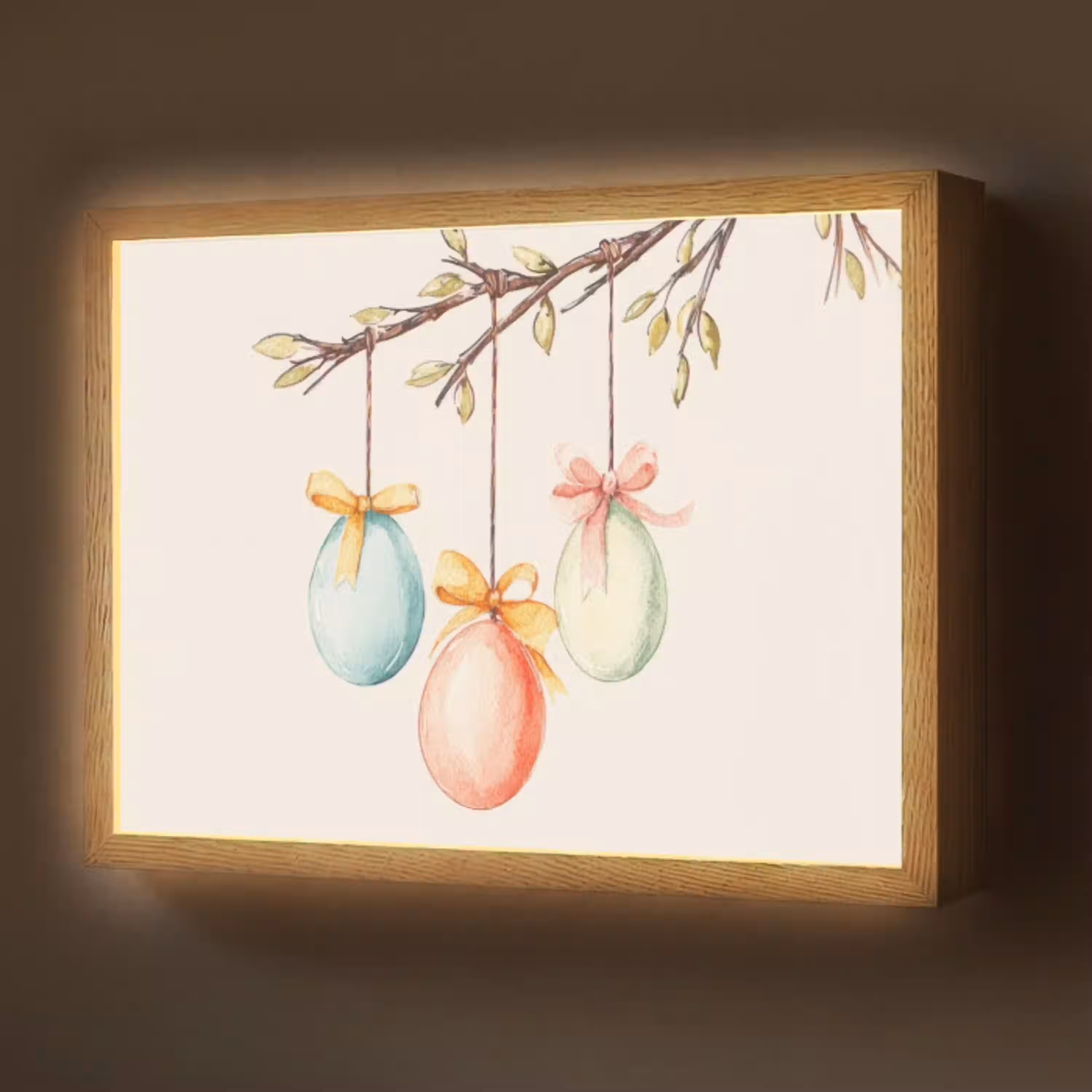Paastak - Strikje - Eieren Light Box met batterij (Wandlamp) middel -z3d_website