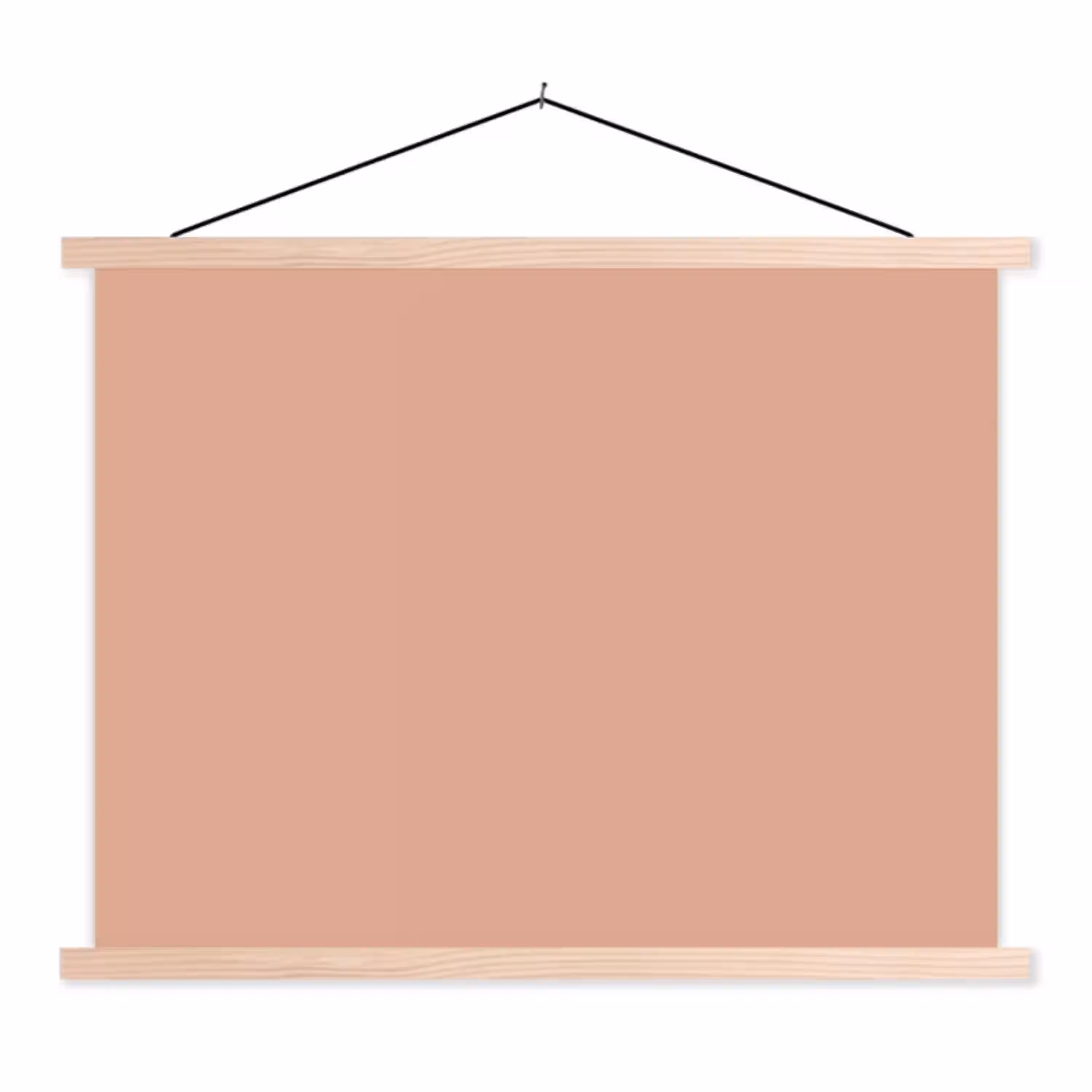 Dusty - Rose - Roze textielposter latten blank klein 122 -3d