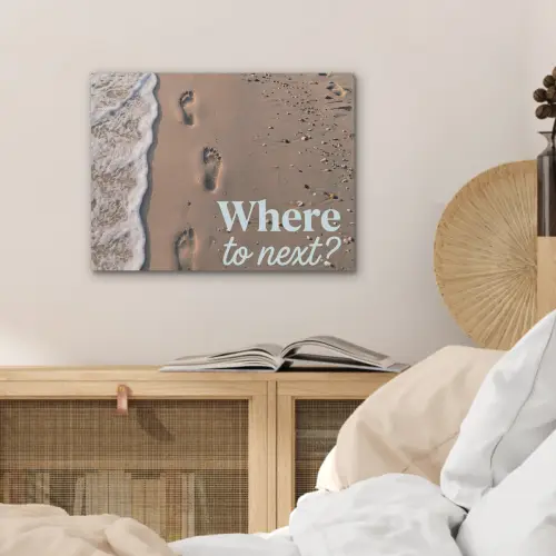 Where to next - Strand - Voetstappen PET vilt klein -sfeer3