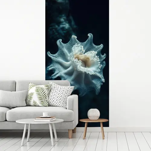 Zeewezen - Wit - Golven - Water fotobehang vinyl groot -woonkamer