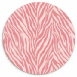 Zebra - Print - Roze Wandcirkel kunststof plaat 5mm dik klein 188 -3d