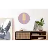 Beige - Ijsje - Spikkels Wandcirkel aluminium klein -kantoor