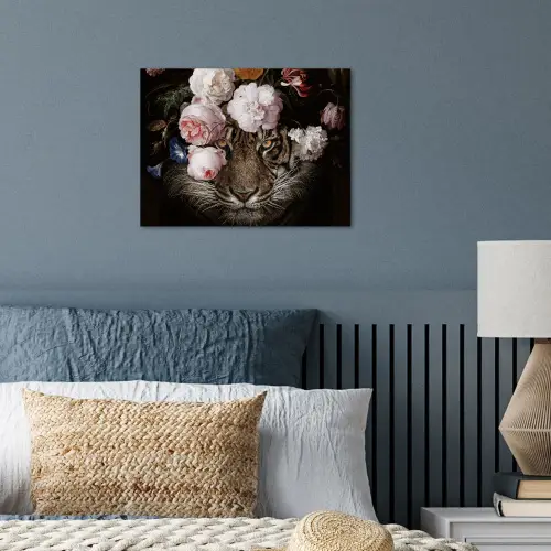Bloemen - Jan Davidsz de Heem - Tijger - Schilderij - Stilleven - Oude meesters poster papier klein -sfeer2